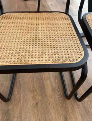 Pack 2 Sillas Comedor Ratán y Metal