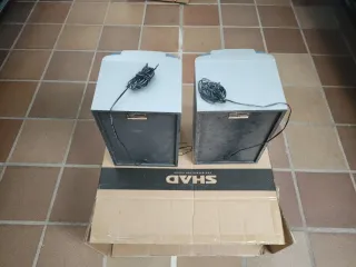 Altavoces Aiwa Azul y Plateado