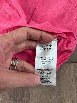 Maglietta bambina manica lunga 10 anni