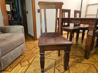 Mesa Comedor Madera 180x90 y 6 Sillas