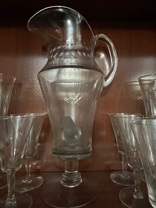 Juego de copas de cristal