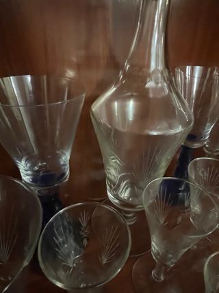 Juego de copas de cristal