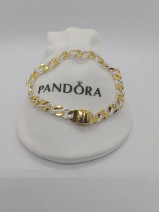 Pulsera Pandora Oro y Plata con Brillantes