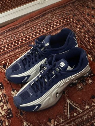 Zapatillas Nike Shox R4 Azul/Plata Talla 42.5