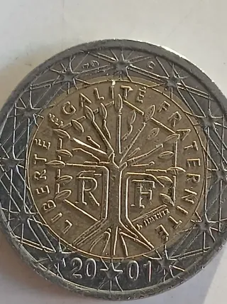 Moneda 2€ Francia Árbol de la Vida 2001