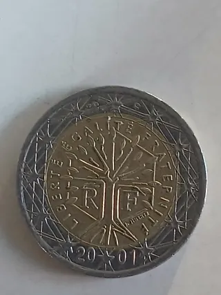 Moneda 2€ Francia Árbol de la Vida 2001