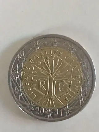 Moneda 2€ Francia Árbol de la Vida 2001