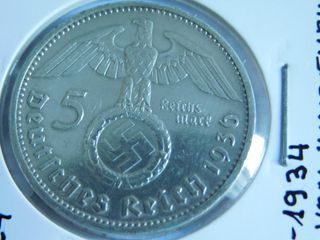 5 Reichsmark Plata 1936 E