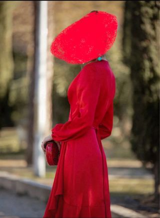 Vestido Miphai Rojo Satén Talla M