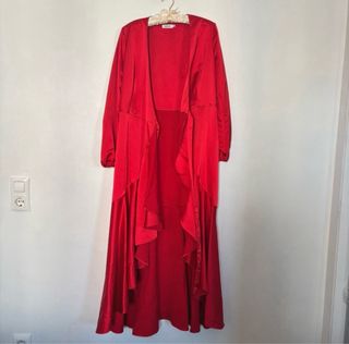 Vestido Miphai Rojo Satén Talla M