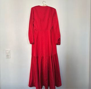 Vestido Miphai Rojo Satén Talla M