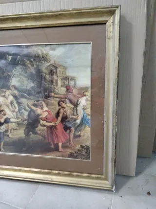 Antiguo cuadro enmarcado