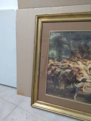 Antiguo cuadro enmarcado