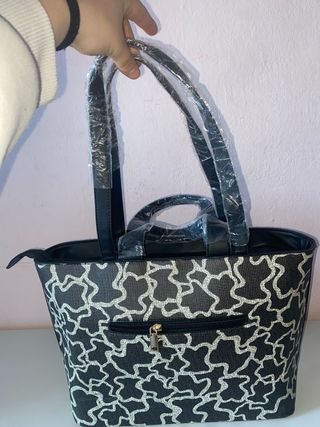 Bolso Negro y Beige