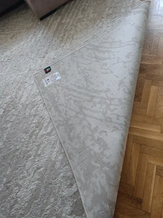 Tapete beige de tela 200x285cm