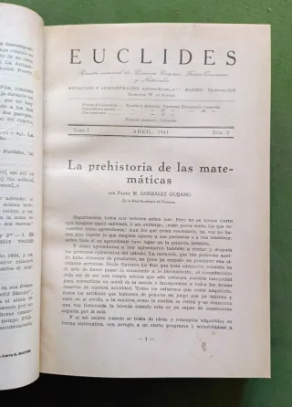 Revista Euclides.  Números 1 al 22. 1941 - 1942