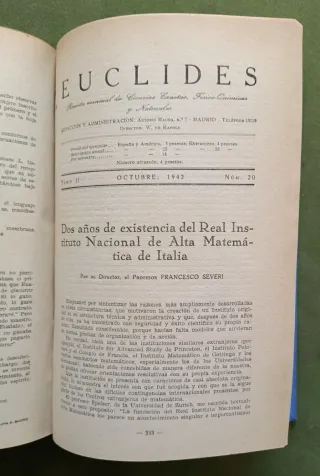 Revista Euclides.  Números 1 al 22. 1941 - 1942