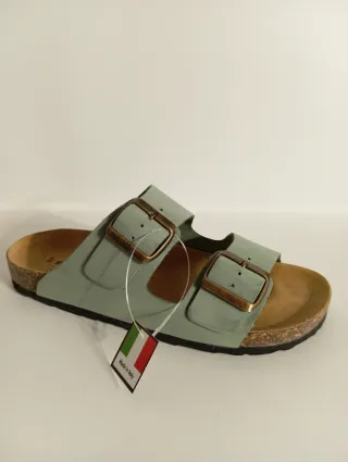Sandali donna nuovi vera pelle nabuk waterproof 37