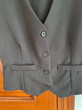 Chaleco traje italiano negro