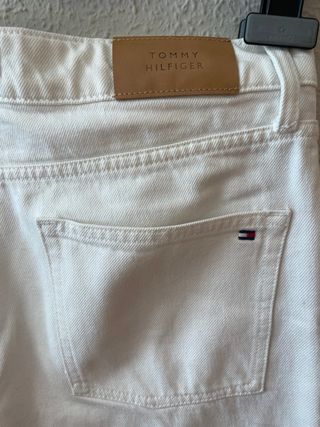Pantalón vaquero culotte blanco Tommy Hilfiger