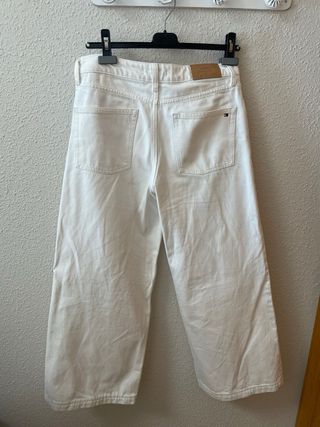 Pantalón vaquero culotte blanco Tommy Hilfiger