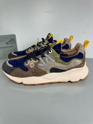 Flower Mountain Sneakers Uomo Beige Blu Marrone Gr