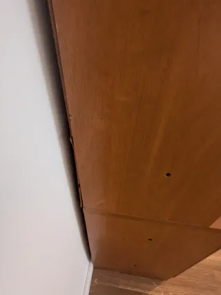 Estantería madera con armarios