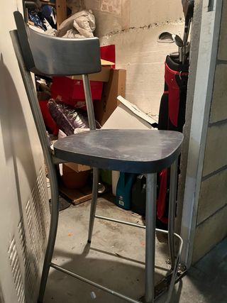 2 Silla de cocina metal y madera