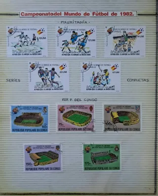 Libro Sellos Mundial Fútbol Filatelia España 82