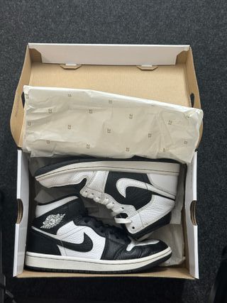 Nike Jordan 1 Mid 38 caja original b/n