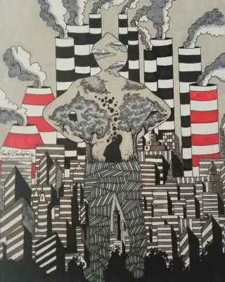 Serie di stampe artistiche Sombreros y Ciudades