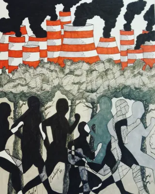 Serie di stampe artistiche Sombreros y Ciudades