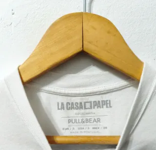 Camiseta blanca Pull&Bear hombre Talla S