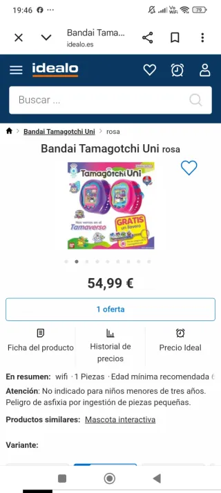 Tamagotchi Uni consola para niños con funda/correa