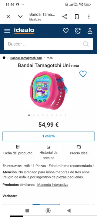 Tamagotchi Uni consola para niños con funda/correa