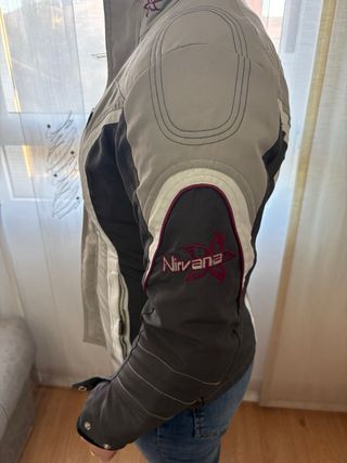 Chaqueta Moto Mujer IXON Beige/Gris