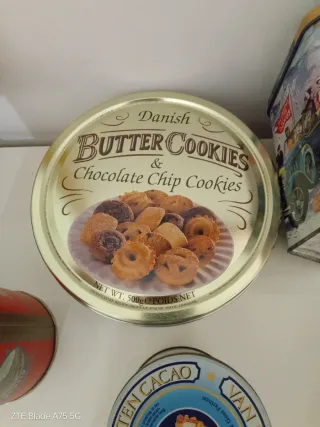 Lotto 5 Scatole Latta Vintage Collezionismo