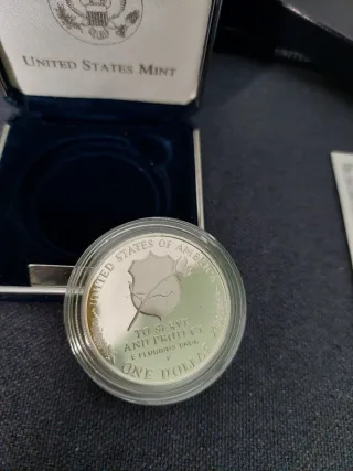 Moneta Argento 1 dollaro proof National Law Enforc
