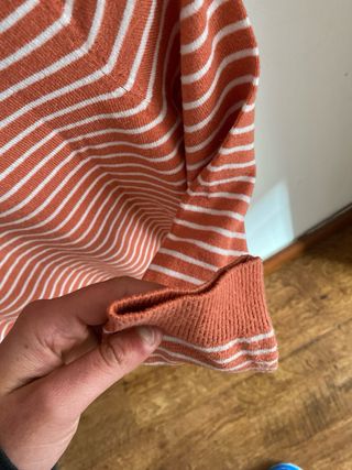 Jersey fino rayas naranja Talla M