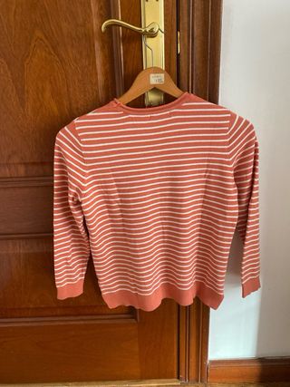 Jersey fino rayas naranja Talla M