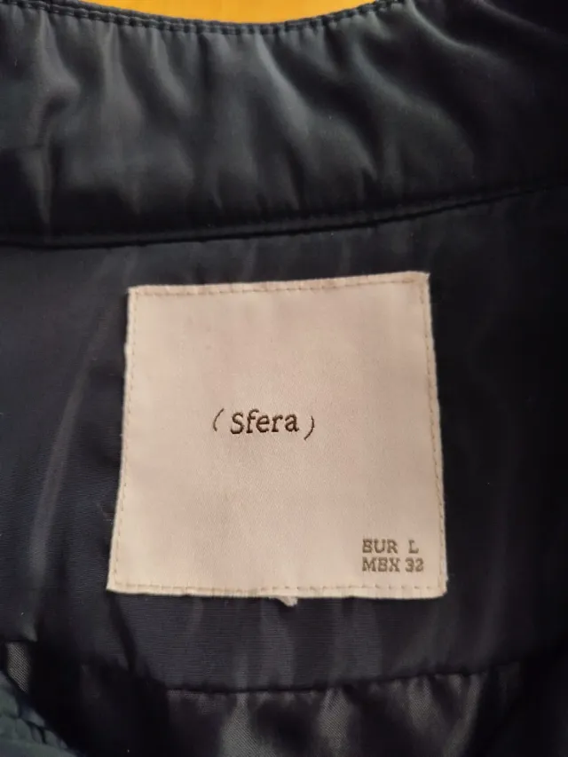 Chaqueta acolchada azul marino mujer