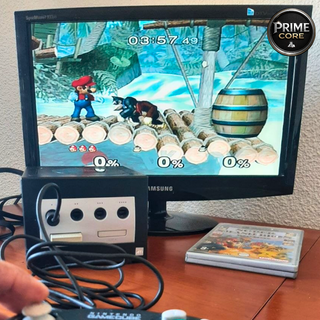 Nintendo GameCube Negra PAL + Smash Bros + Mando