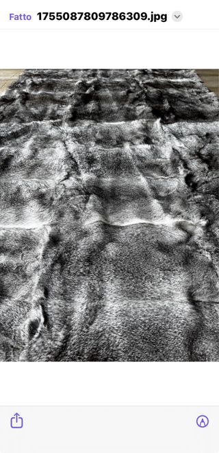 Wow!Coperta naturale di coniglio. Nuova