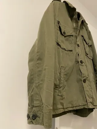 Chaqueta verde militar chico