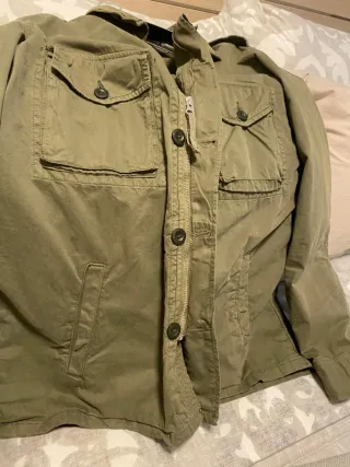 Chaqueta verde militar chico