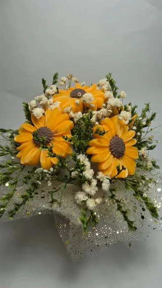 Vela Aromática Cristal Teal y Blanca