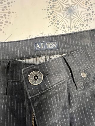 Pantaloni Armani Jeans Uomo Neri Rigati