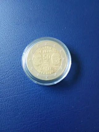 Moneda 2€ Tratado del Elíseo 50 Años