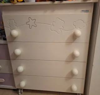Cómoda bebé sin bañera, Micuna ositos y estrellas