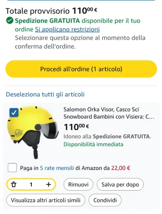 Casco Sci Salomon Orka Visor- NUOVO CON CARTELLINO